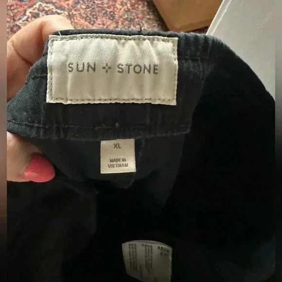 Sun + Stone Men's Black Articulated Drawstring Jogger Pants Size XL 30” Inseam - Picture 9 of 9